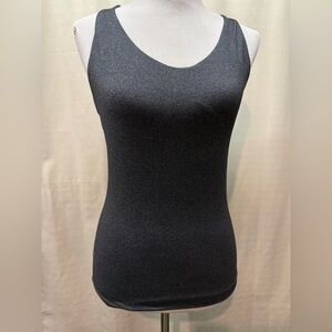 Prana Verana Gray Criss Cross Racerback Workout Built In Unpadded Bra Top Sz S